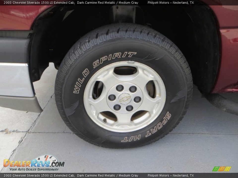 2003 Chevrolet Silverado 1500 LS Extended Cab Dark Carmine Red Metallic / Medium Gray Photo #10