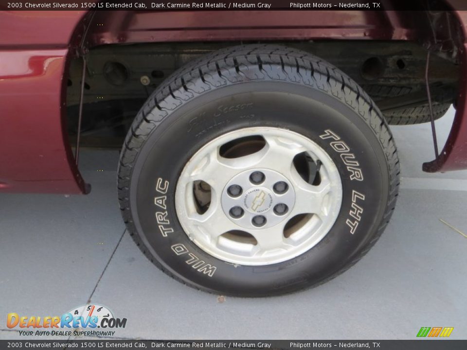 2003 Chevrolet Silverado 1500 LS Extended Cab Dark Carmine Red Metallic / Medium Gray Photo #11