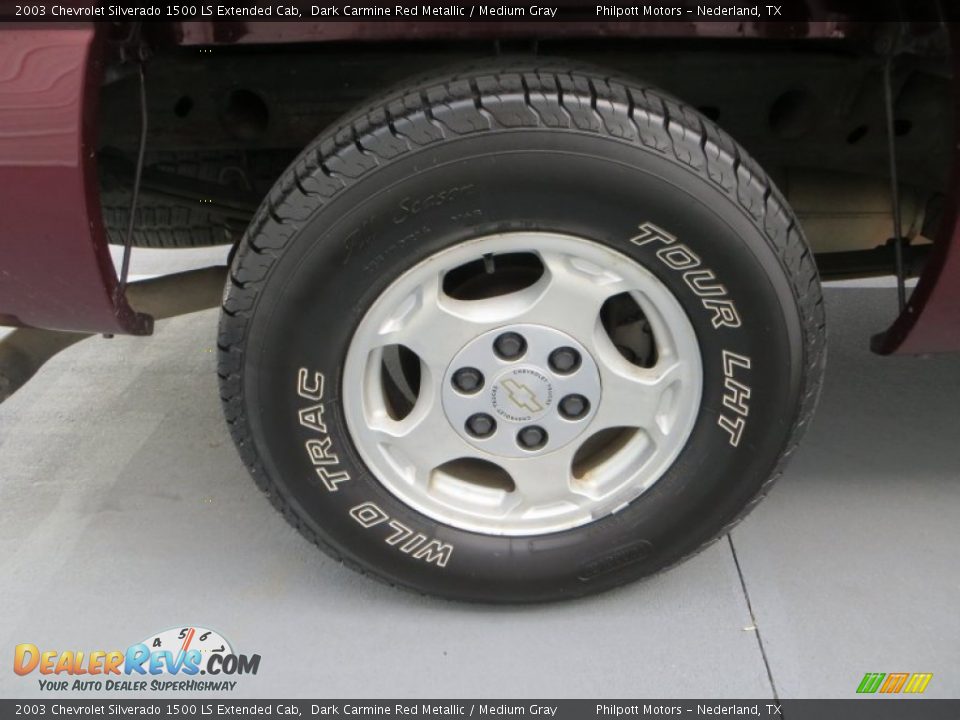 2003 Chevrolet Silverado 1500 LS Extended Cab Dark Carmine Red Metallic / Medium Gray Photo #12