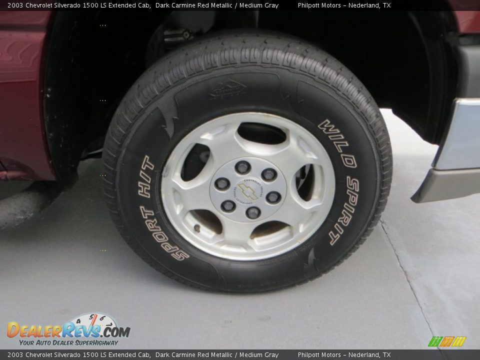 2003 Chevrolet Silverado 1500 LS Extended Cab Dark Carmine Red Metallic / Medium Gray Photo #13