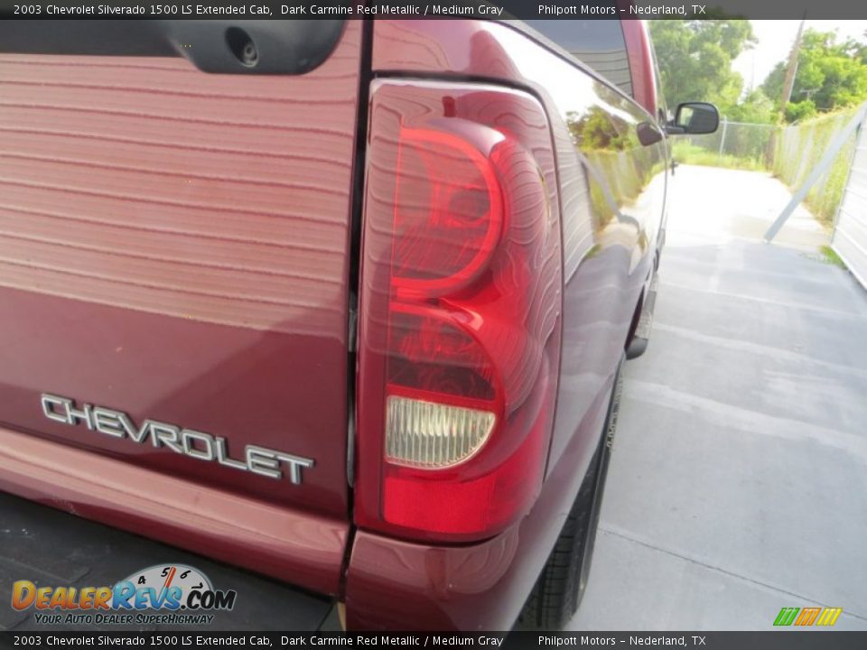 2003 Chevrolet Silverado 1500 LS Extended Cab Dark Carmine Red Metallic / Medium Gray Photo #15