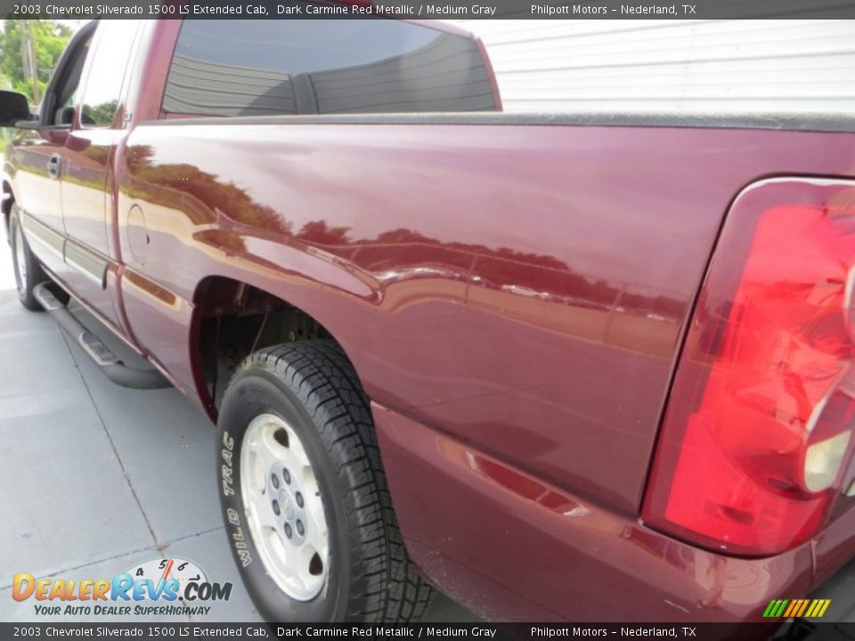 2003 Chevrolet Silverado 1500 LS Extended Cab Dark Carmine Red Metallic / Medium Gray Photo #18