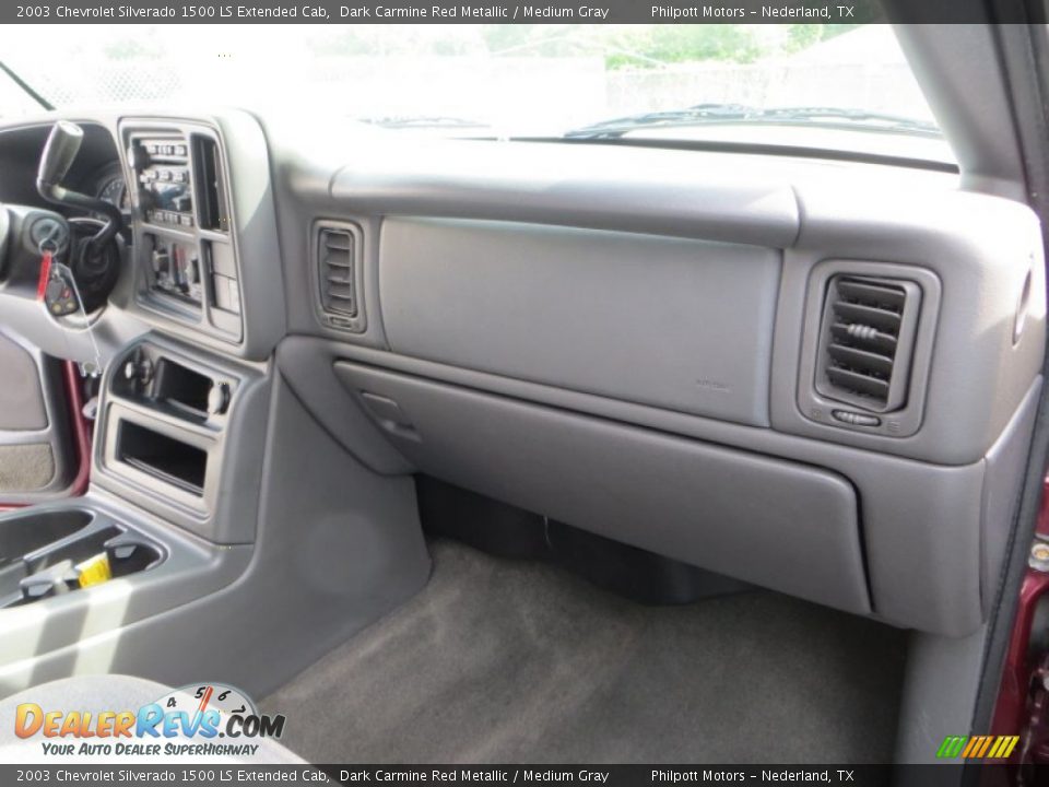 2003 Chevrolet Silverado 1500 LS Extended Cab Dark Carmine Red Metallic / Medium Gray Photo #23