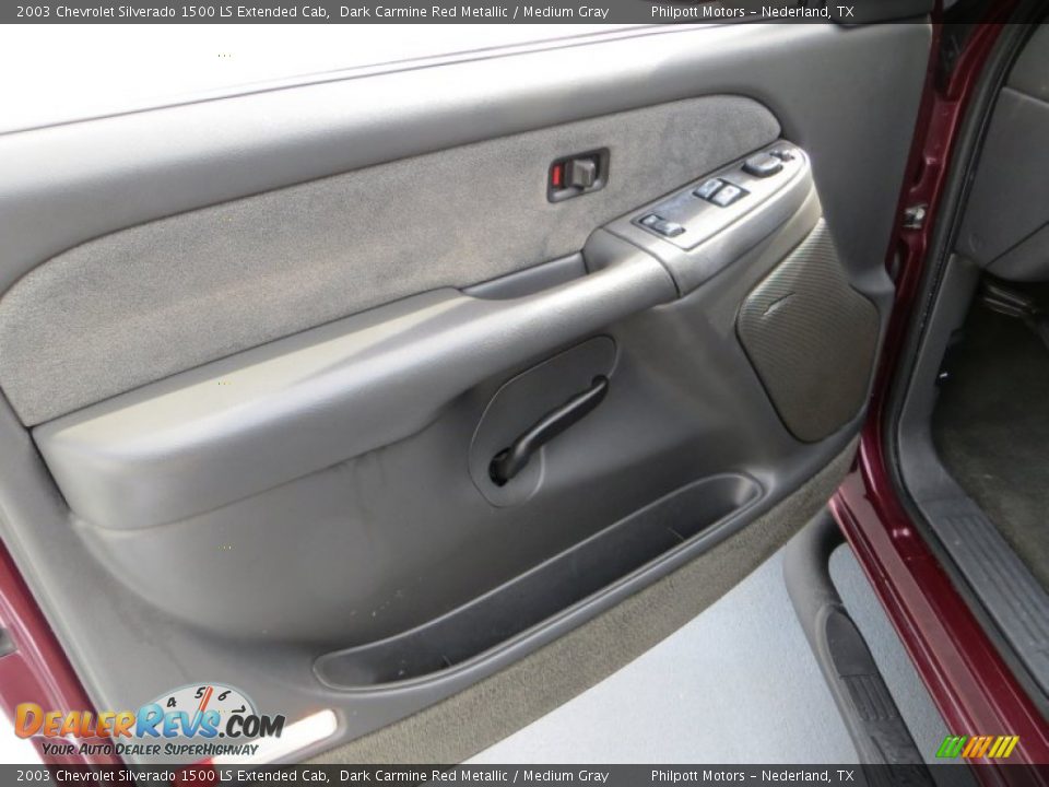 2003 Chevrolet Silverado 1500 LS Extended Cab Dark Carmine Red Metallic / Medium Gray Photo #27