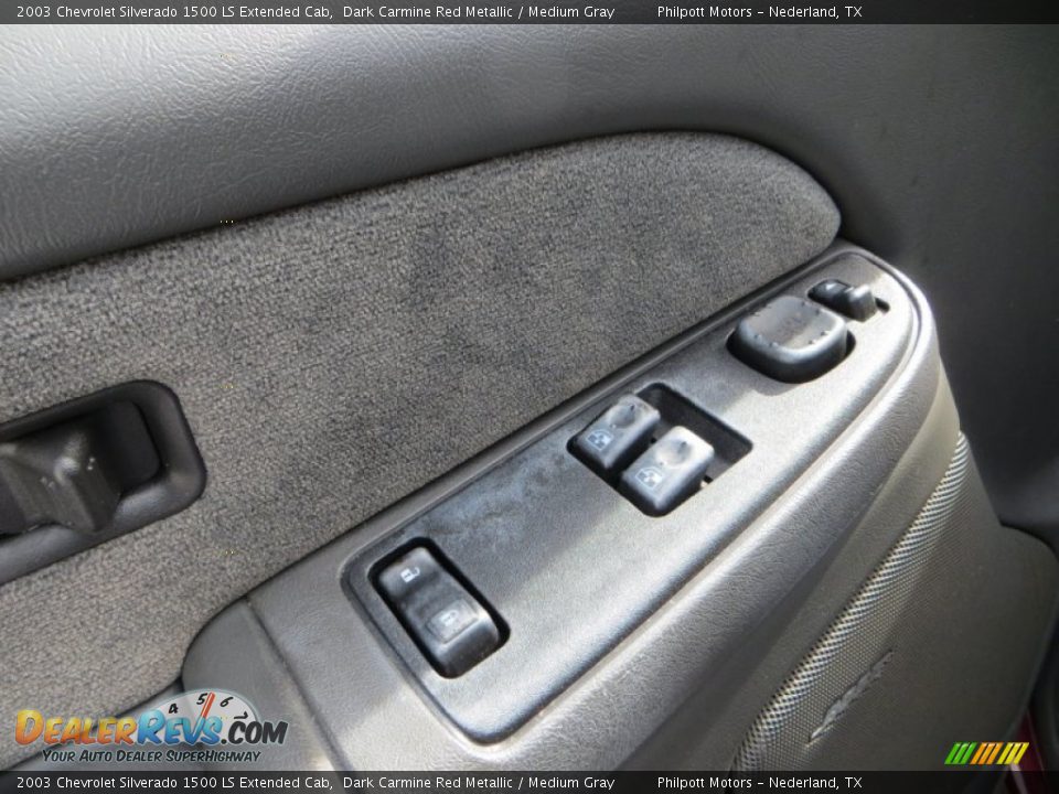 2003 Chevrolet Silverado 1500 LS Extended Cab Dark Carmine Red Metallic / Medium Gray Photo #28
