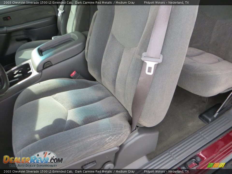 2003 Chevrolet Silverado 1500 LS Extended Cab Dark Carmine Red Metallic / Medium Gray Photo #29
