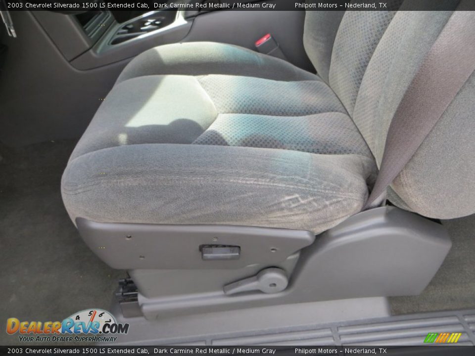 2003 Chevrolet Silverado 1500 LS Extended Cab Dark Carmine Red Metallic / Medium Gray Photo #30
