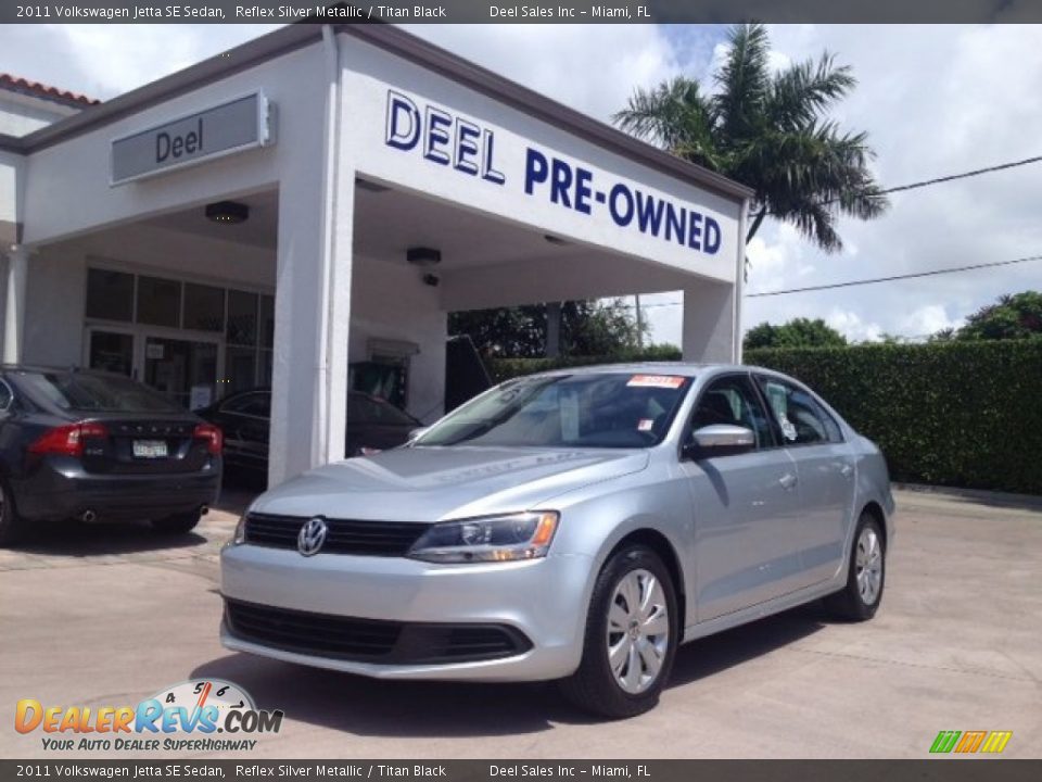 2011 Volkswagen Jetta SE Sedan Reflex Silver Metallic / Titan Black Photo #1