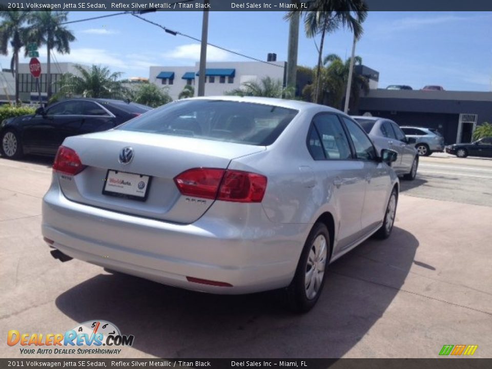 2011 Volkswagen Jetta SE Sedan Reflex Silver Metallic / Titan Black Photo #5