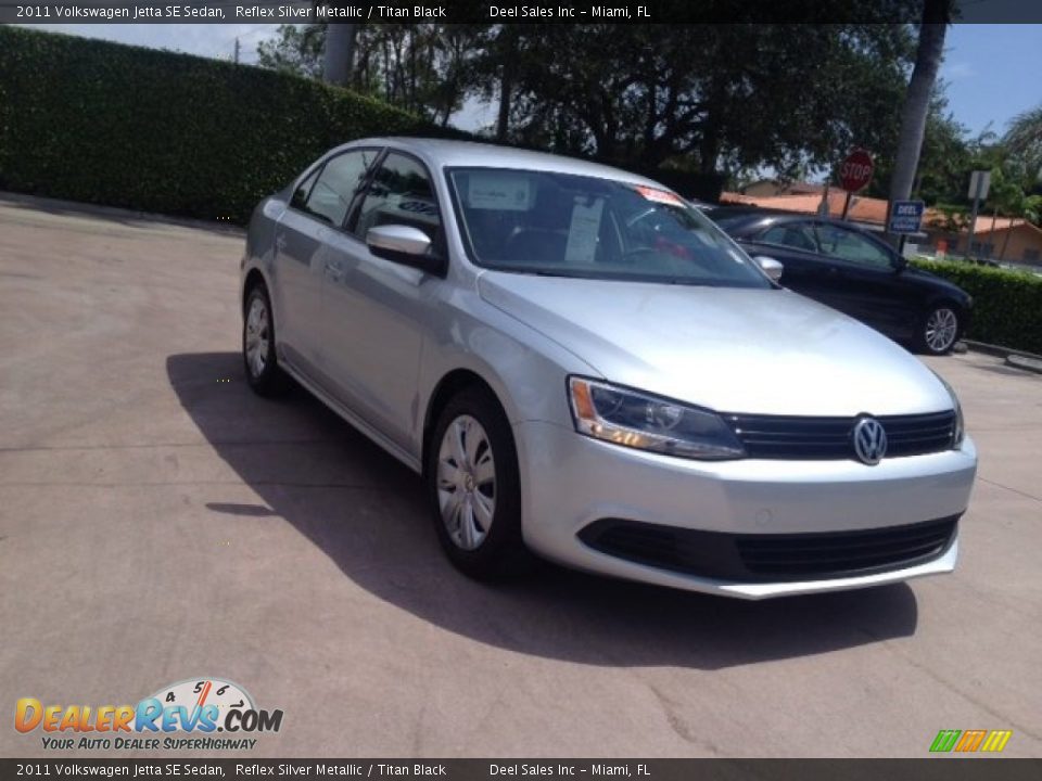 2011 Volkswagen Jetta SE Sedan Reflex Silver Metallic / Titan Black Photo #7