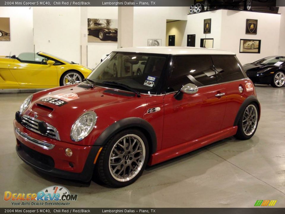 2004 Mini Cooper S MC40 Chili Red / Red/Black Photo #2