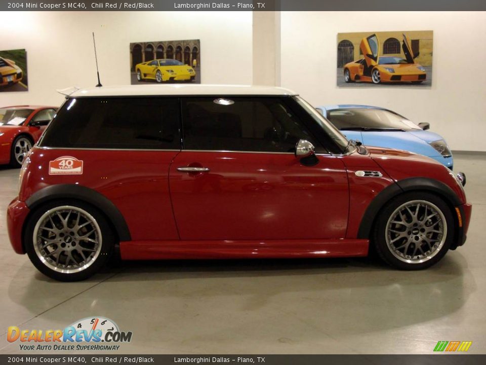 2004 Mini Cooper S MC40 Chili Red / Red/Black Photo #7