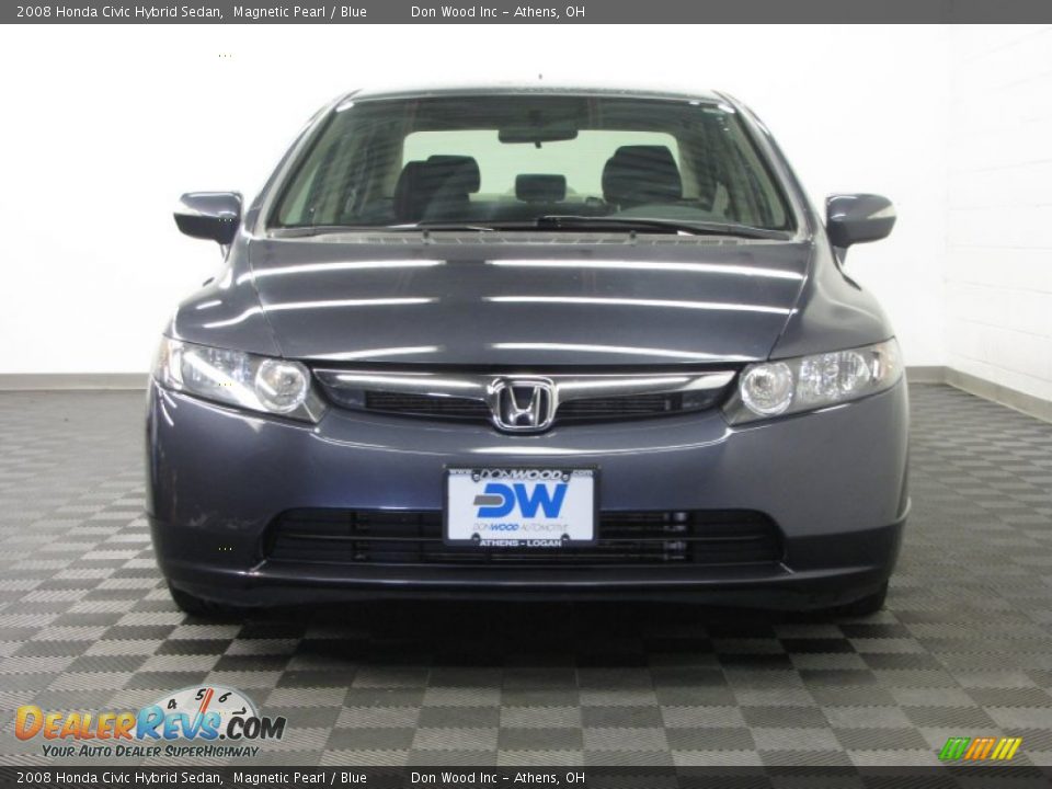 2008 Honda Civic Hybrid Sedan Magnetic Pearl / Blue Photo #2