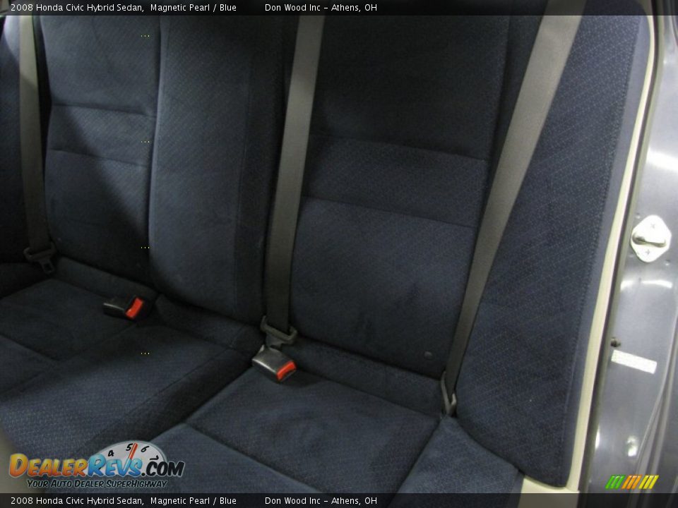 2008 Honda Civic Hybrid Sedan Magnetic Pearl / Blue Photo #7
