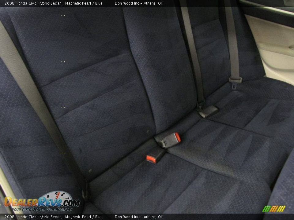 2008 Honda Civic Hybrid Sedan Magnetic Pearl / Blue Photo #8