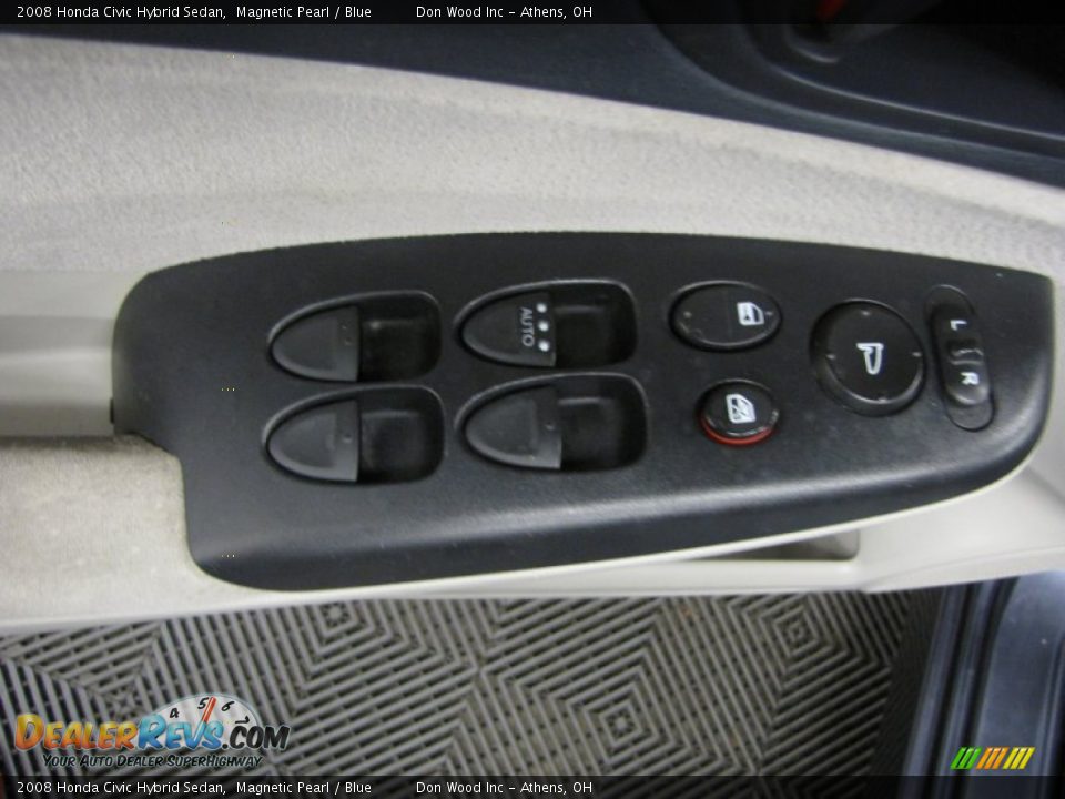 2008 Honda Civic Hybrid Sedan Magnetic Pearl / Blue Photo #11