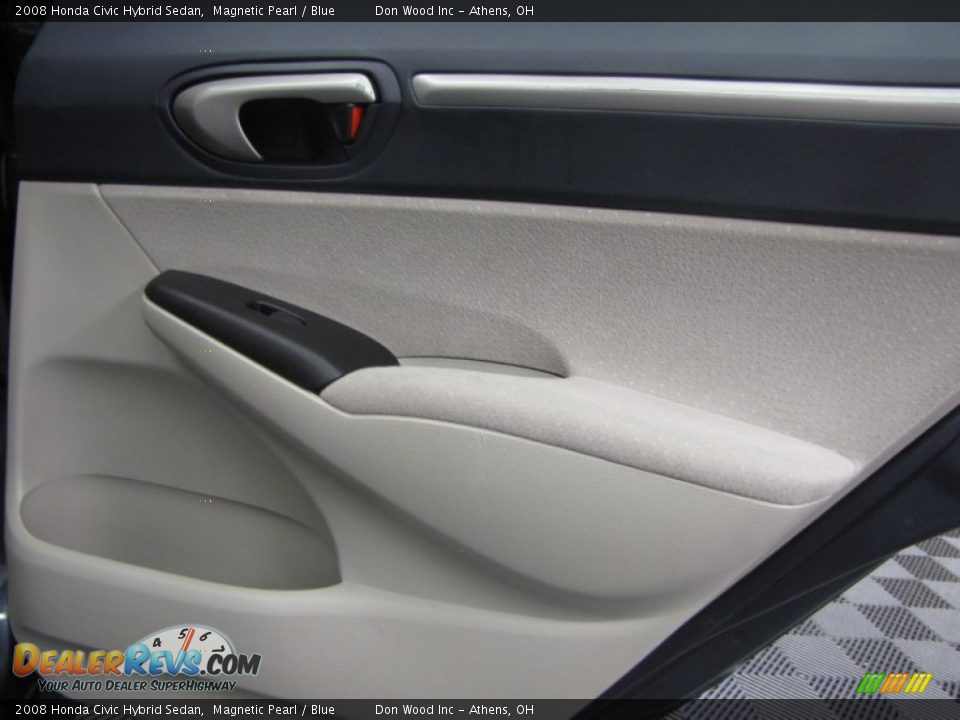 2008 Honda Civic Hybrid Sedan Magnetic Pearl / Blue Photo #13