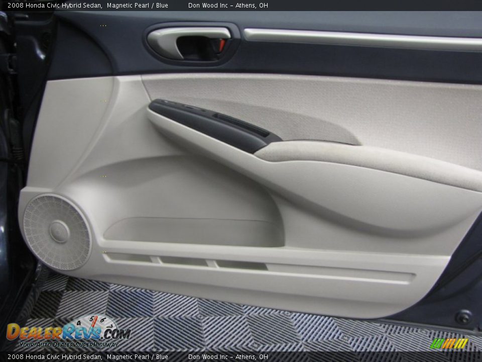 2008 Honda Civic Hybrid Sedan Magnetic Pearl / Blue Photo #14