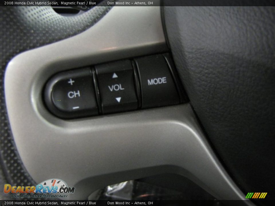 2008 Honda Civic Hybrid Sedan Magnetic Pearl / Blue Photo #16