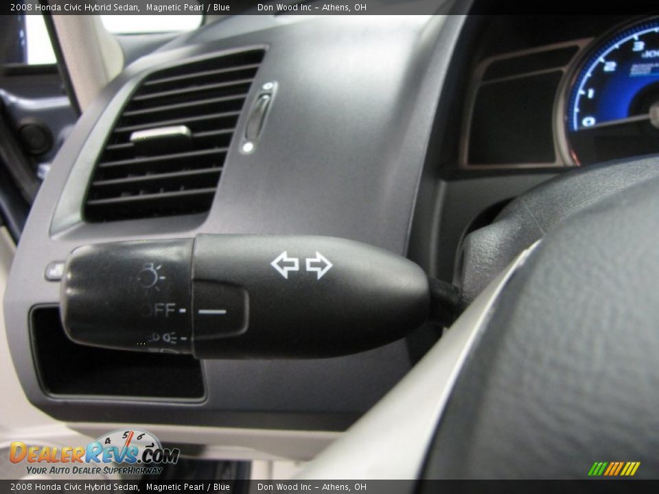 2008 Honda Civic Hybrid Sedan Magnetic Pearl / Blue Photo #18