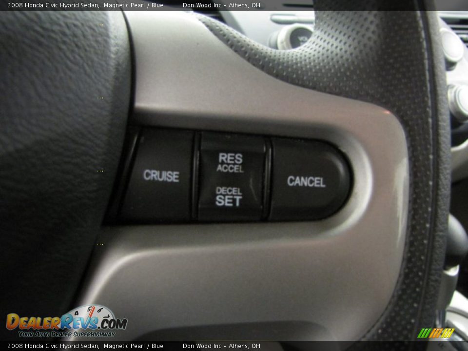 2008 Honda Civic Hybrid Sedan Magnetic Pearl / Blue Photo #19