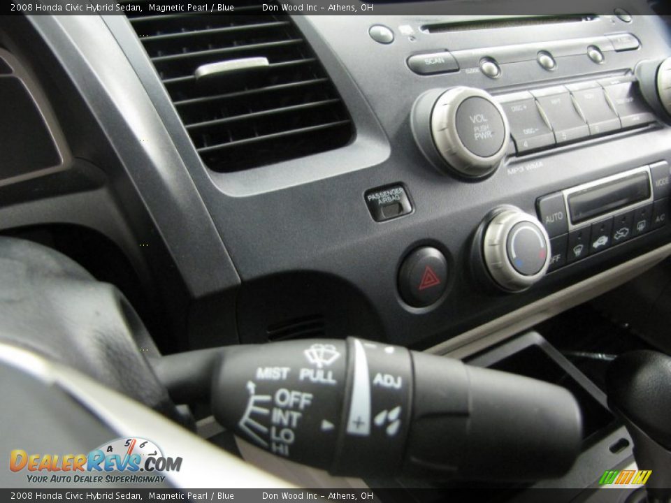 2008 Honda Civic Hybrid Sedan Magnetic Pearl / Blue Photo #20