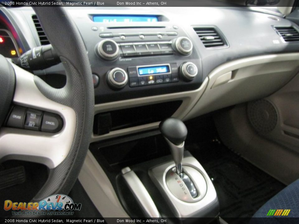 2008 Honda Civic Hybrid Sedan Magnetic Pearl / Blue Photo #24
