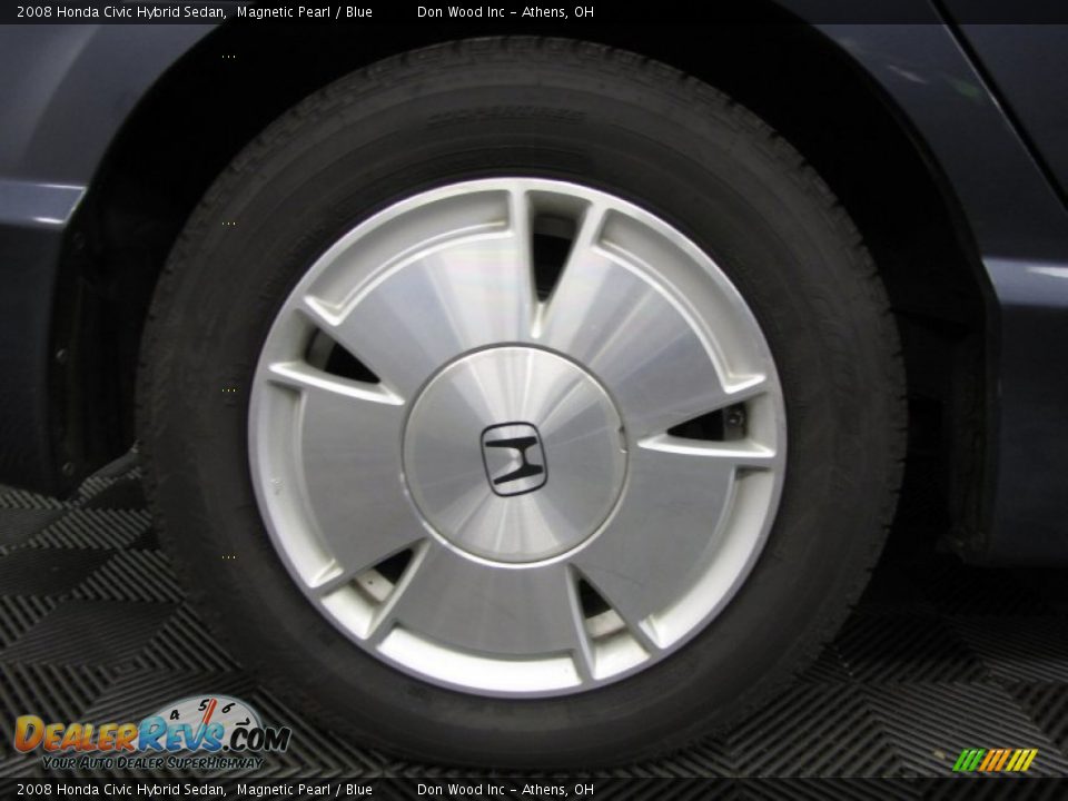 2008 Honda Civic Hybrid Sedan Magnetic Pearl / Blue Photo #25