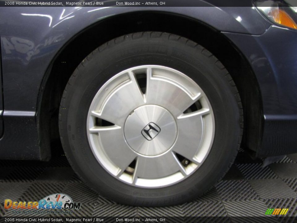 2008 Honda Civic Hybrid Sedan Magnetic Pearl / Blue Photo #28