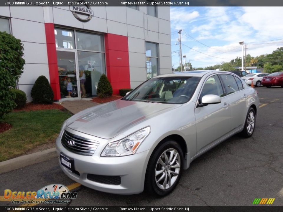 2008 Infiniti G 35 x Sedan Liquid Platinum Silver / Graphite Photo #1