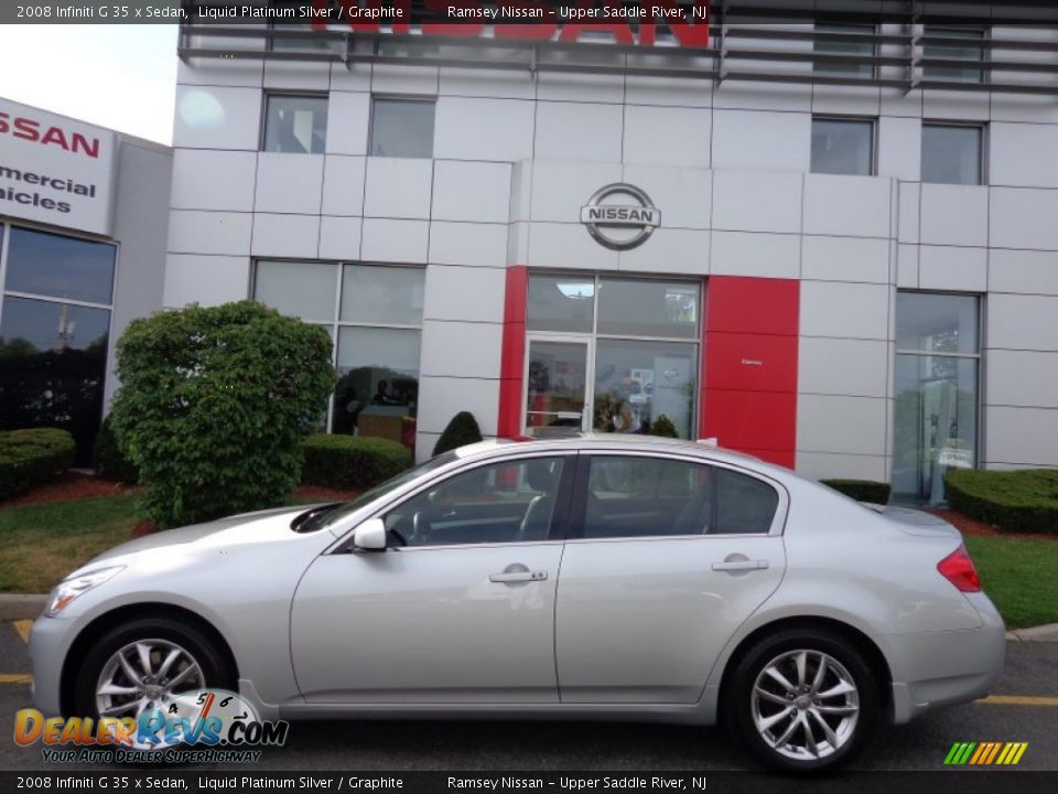 2008 Infiniti G 35 x Sedan Liquid Platinum Silver / Graphite Photo #2