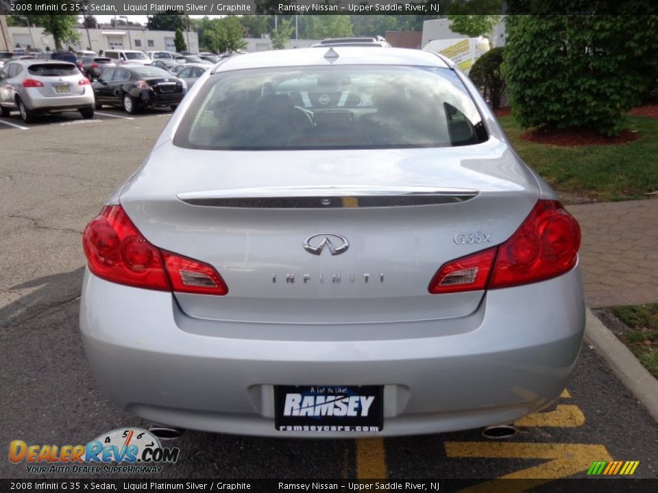 2008 Infiniti G 35 x Sedan Liquid Platinum Silver / Graphite Photo #4