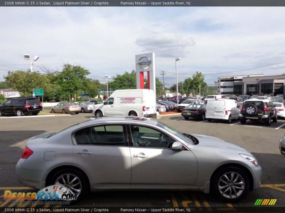 2008 Infiniti G 35 x Sedan Liquid Platinum Silver / Graphite Photo #5