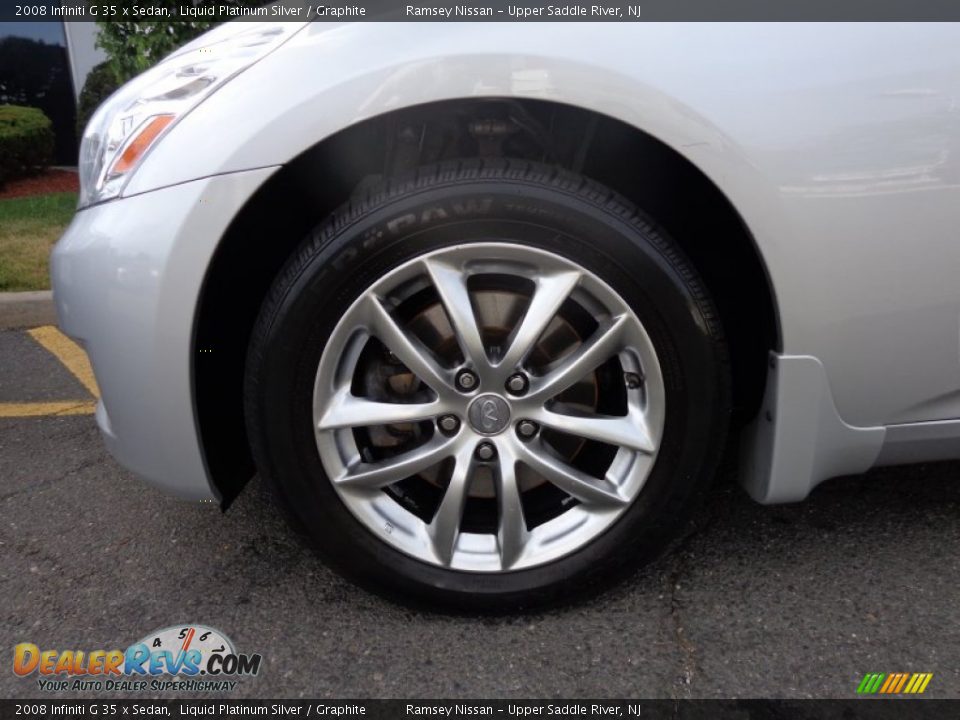 2008 Infiniti G 35 x Sedan Liquid Platinum Silver / Graphite Photo #7
