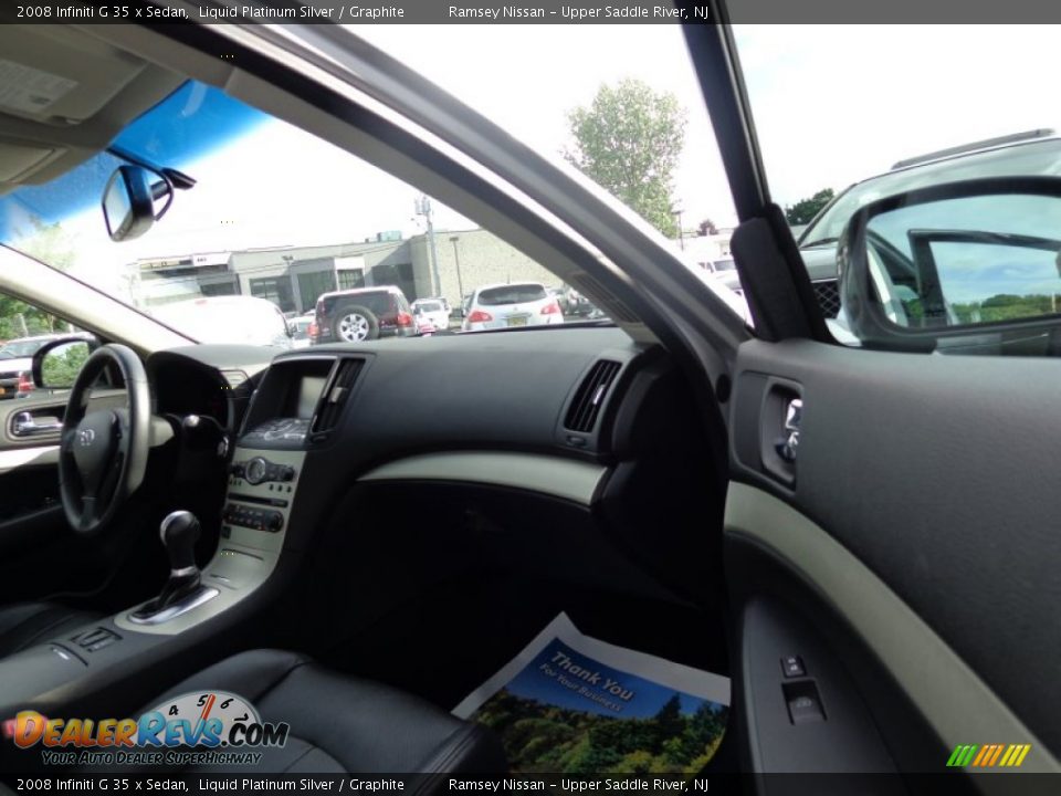 2008 Infiniti G 35 x Sedan Liquid Platinum Silver / Graphite Photo #12
