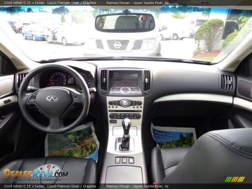 2008 Infiniti G 35 x Sedan Liquid Platinum Silver / Graphite Photo #13