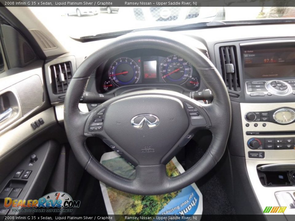 2008 Infiniti G 35 x Sedan Liquid Platinum Silver / Graphite Photo #14