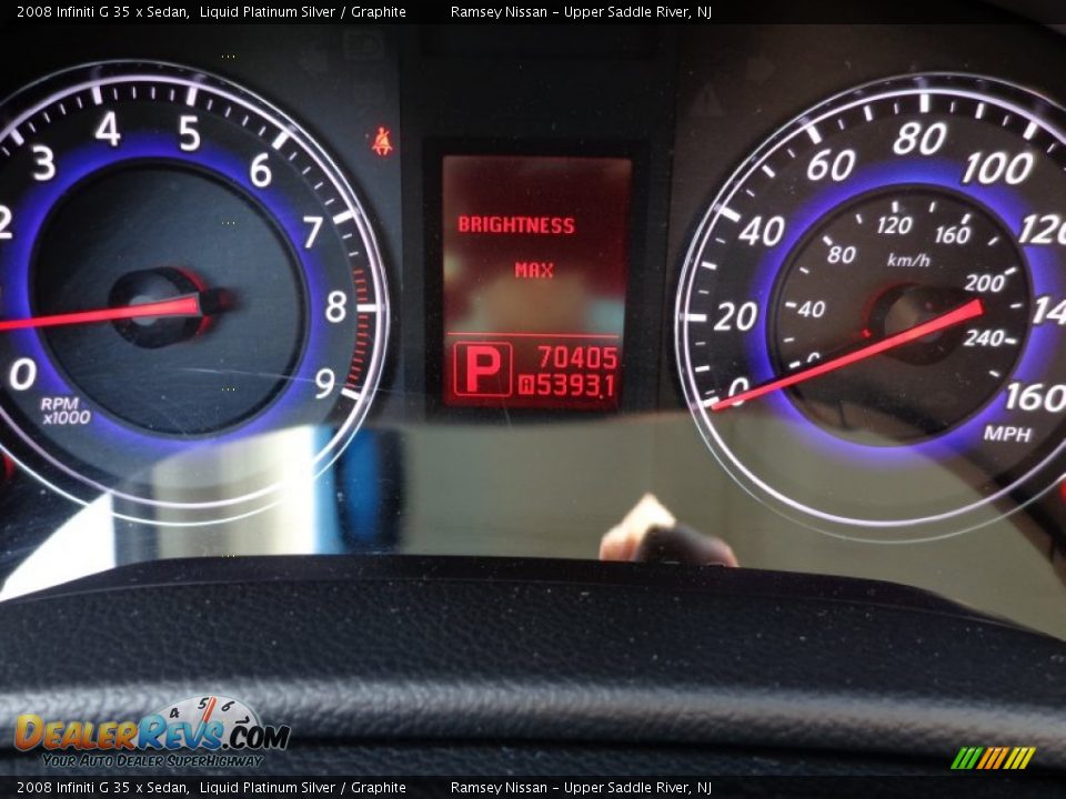 2008 Infiniti G 35 x Sedan Liquid Platinum Silver / Graphite Photo #15