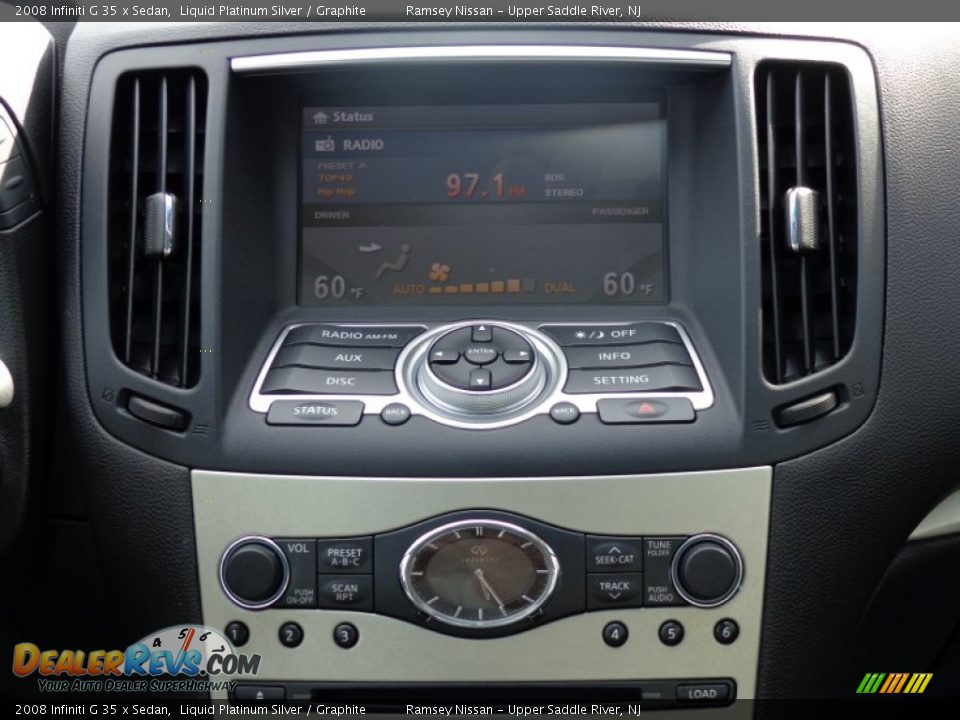 2008 Infiniti G 35 x Sedan Liquid Platinum Silver / Graphite Photo #16