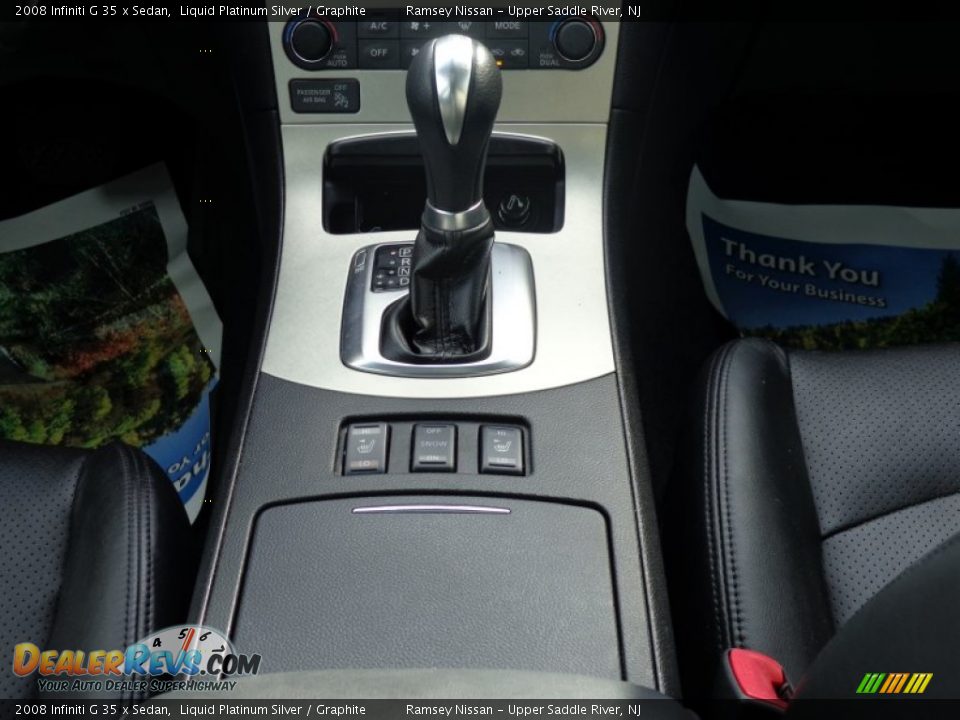 2008 Infiniti G 35 x Sedan Liquid Platinum Silver / Graphite Photo #17