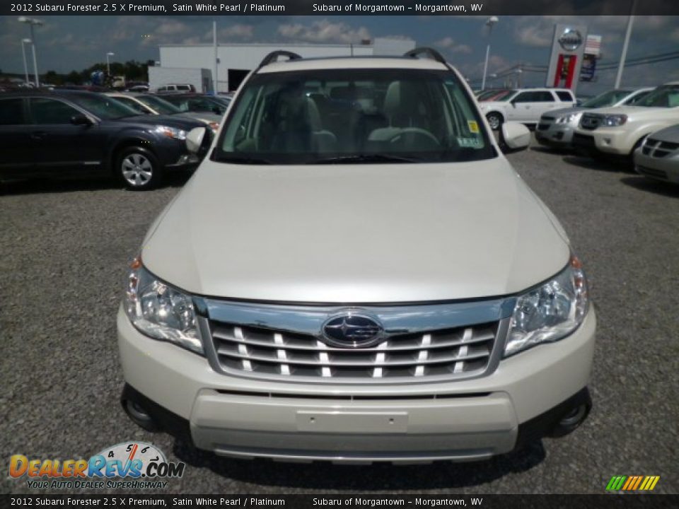 2012 Subaru Forester 2.5 X Premium Satin White Pearl / Platinum Photo #2