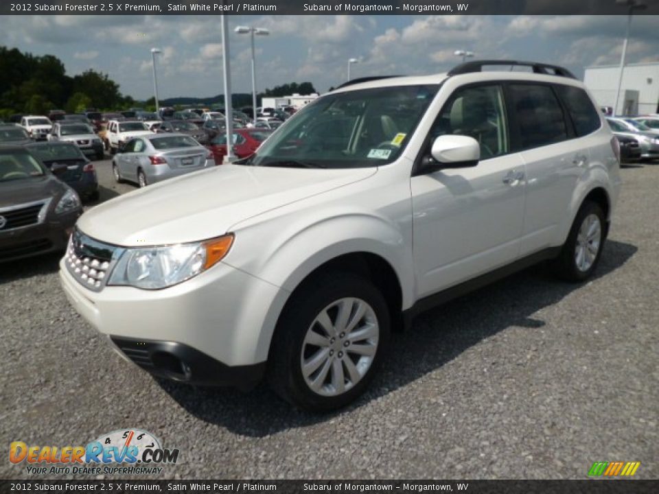 2012 Subaru Forester 2.5 X Premium Satin White Pearl / Platinum Photo #3