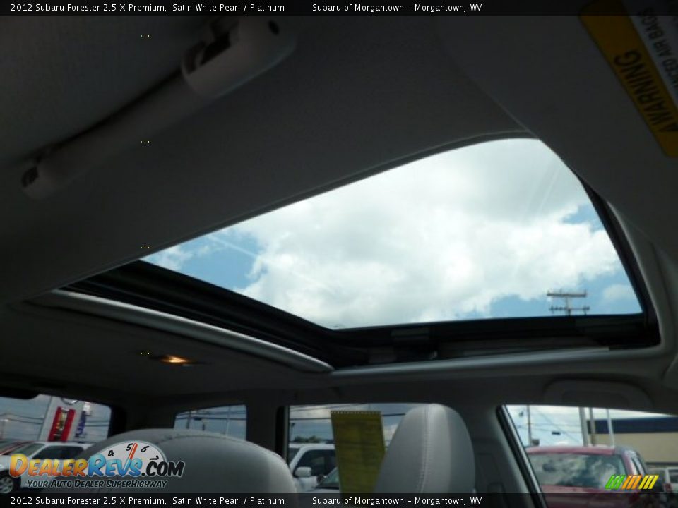 2012 Subaru Forester 2.5 X Premium Satin White Pearl / Platinum Photo #5