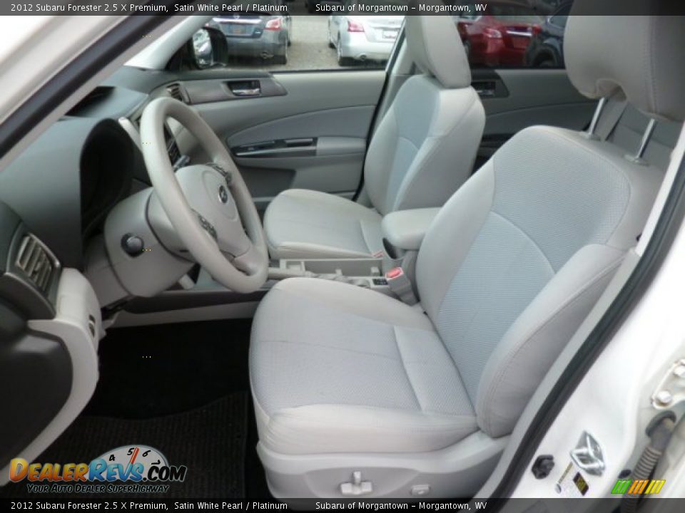 2012 Subaru Forester 2.5 X Premium Satin White Pearl / Platinum Photo #7