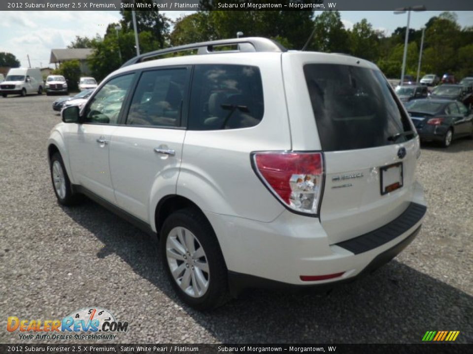 2012 Subaru Forester 2.5 X Premium Satin White Pearl / Platinum Photo #9