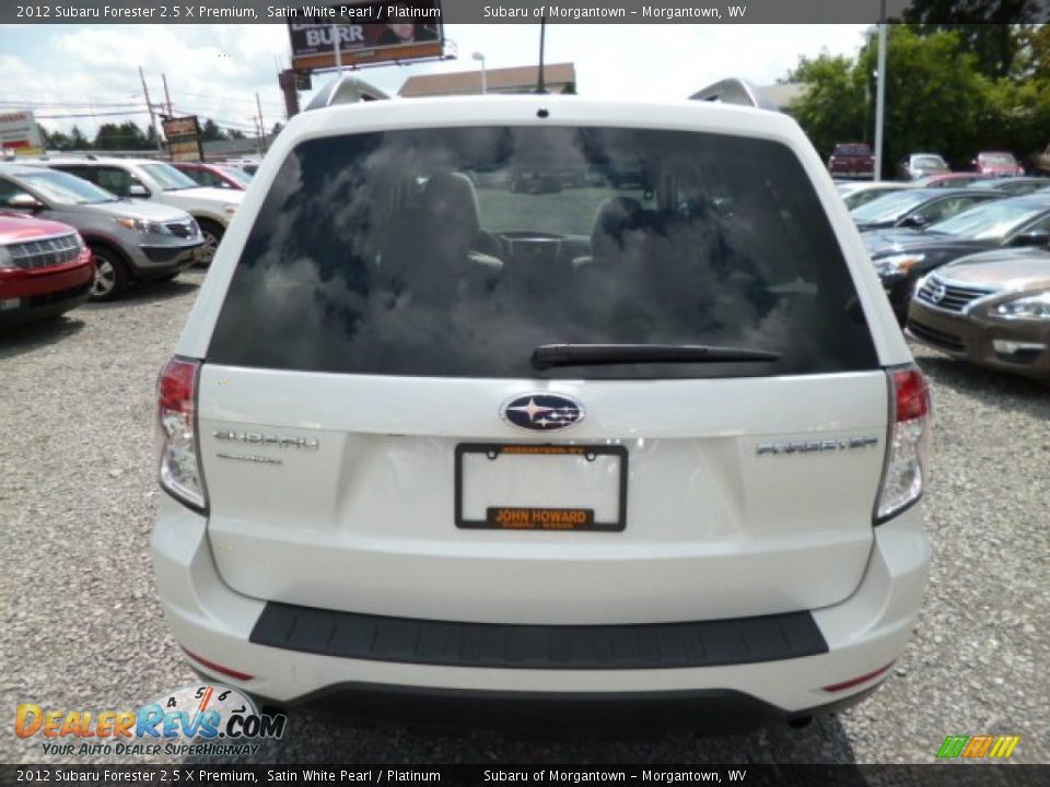 2012 Subaru Forester 2.5 X Premium Satin White Pearl / Platinum Photo #10