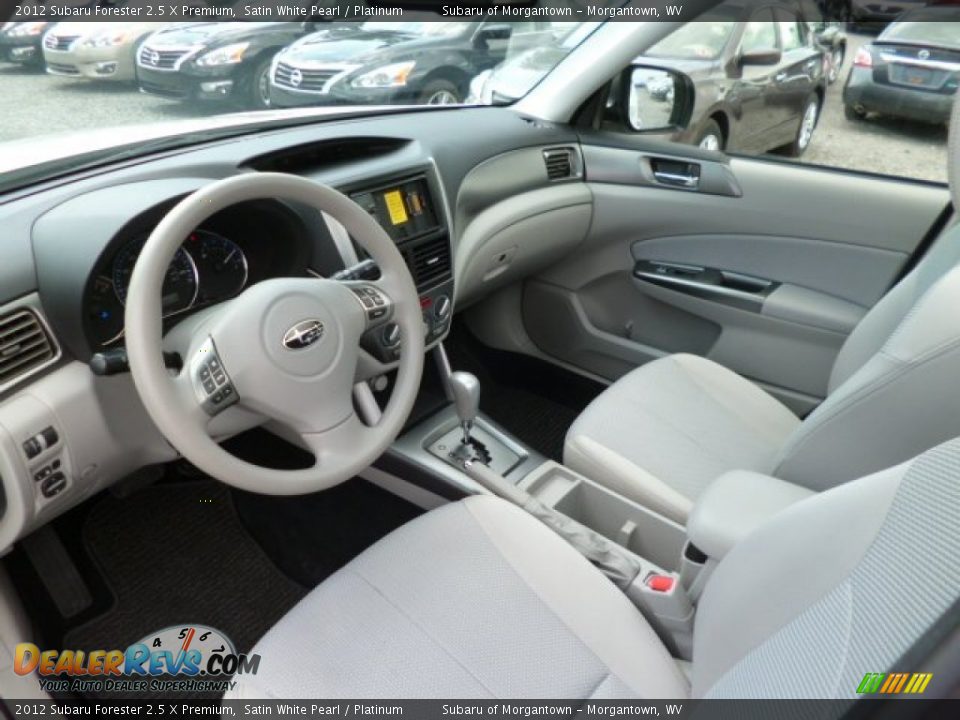 2012 Subaru Forester 2.5 X Premium Satin White Pearl / Platinum Photo #17