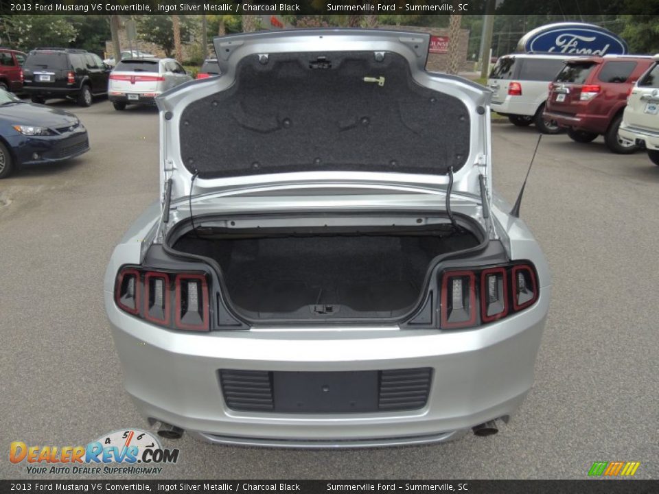 2013 Ford Mustang V6 Convertible Ingot Silver Metallic / Charcoal Black Photo #12