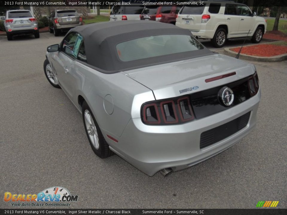 2013 Ford Mustang V6 Convertible Ingot Silver Metallic / Charcoal Black Photo #13
