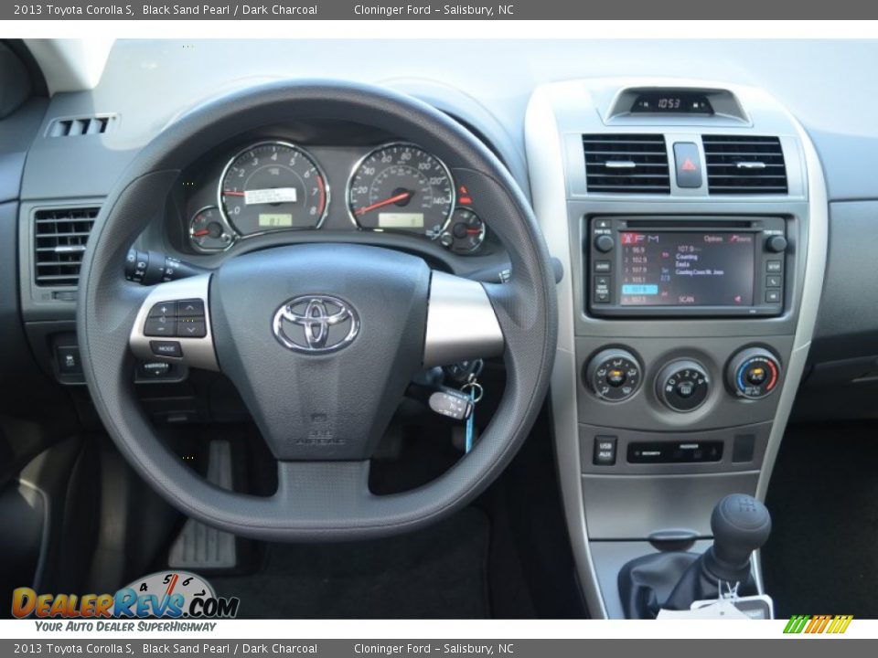 2013 Toyota Corolla S Black Sand Pearl / Dark Charcoal Photo #10